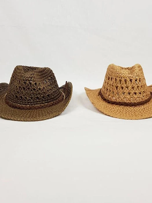 Paper Yarn Straw Cowboy Hat
