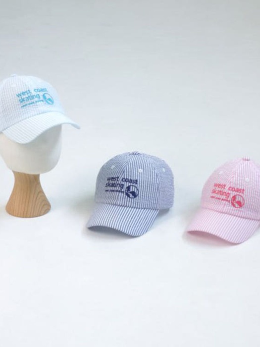 Pastel Seersucker Ball Cap