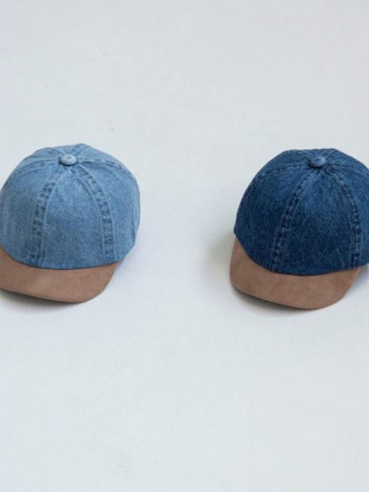 Short Brim Denim Ball Cap