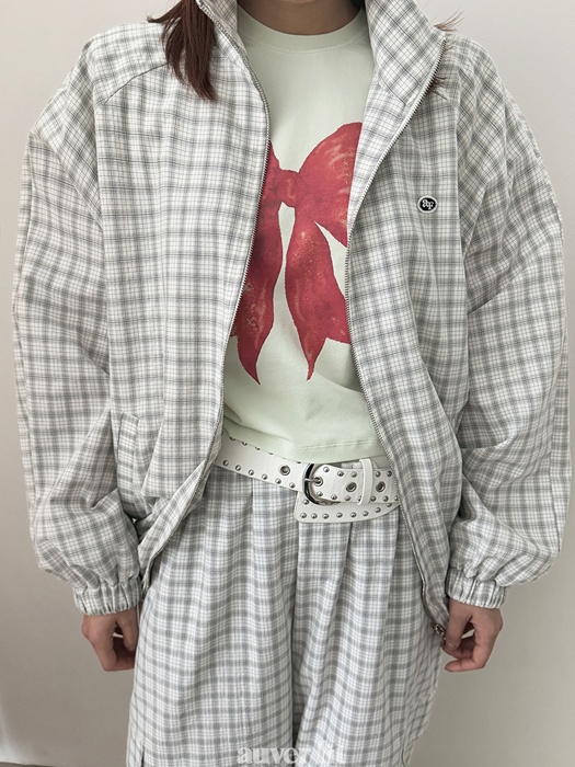 Check Track Zip-Up Check Track Zip-Up