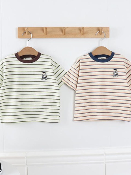Stripe Bear Patch Tee Stripe Bear Patch Tee