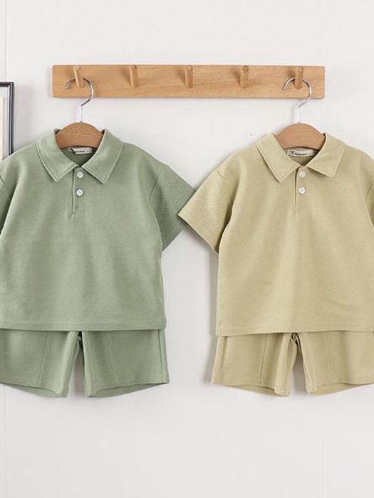 Collar Short Sleeve Set Collar Short Sleeve Set