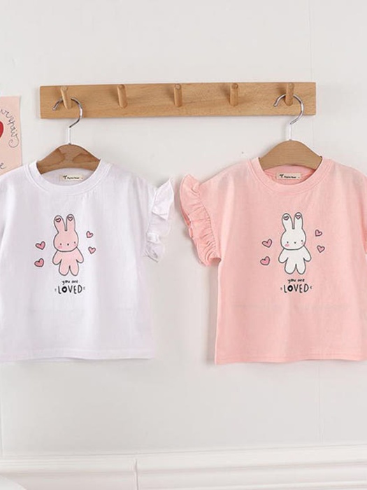 Printed Bunny Frill Tee Printed Bunny Frill Tee