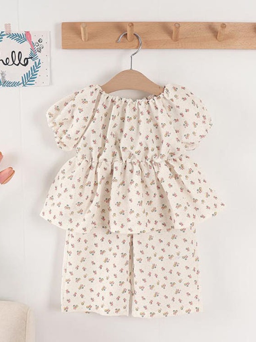 Flower Wide Pants Set Flower Wide Pants Set