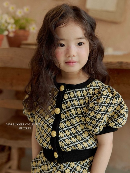 Rika Flower Puff Cardigan