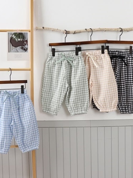 Small Check Jogger Pants