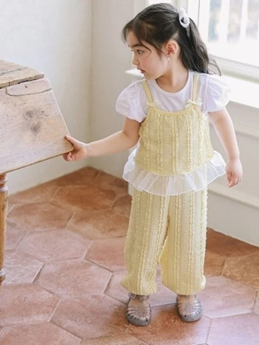 Frill Vest Top Bottom Set