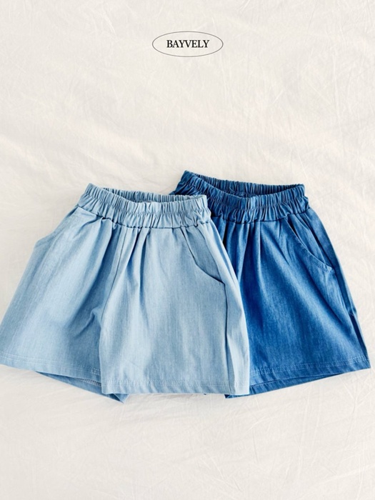 Over Denim Half Pants