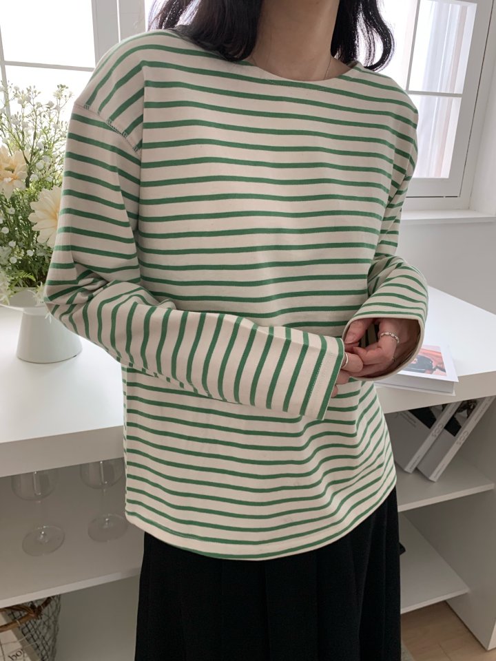 Allu - Korean Women Fashion - #momslook - Spring Saint Stripe Tee - 5