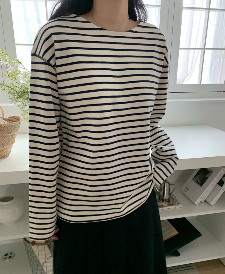Allu - Korean Women Fashion - #momslook - Spring Saint Stripe Tee - 9