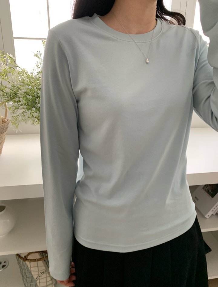 Allu - Korean Women Fashion - #womensfashion - Mochi Long Sleeve Tee - 4
