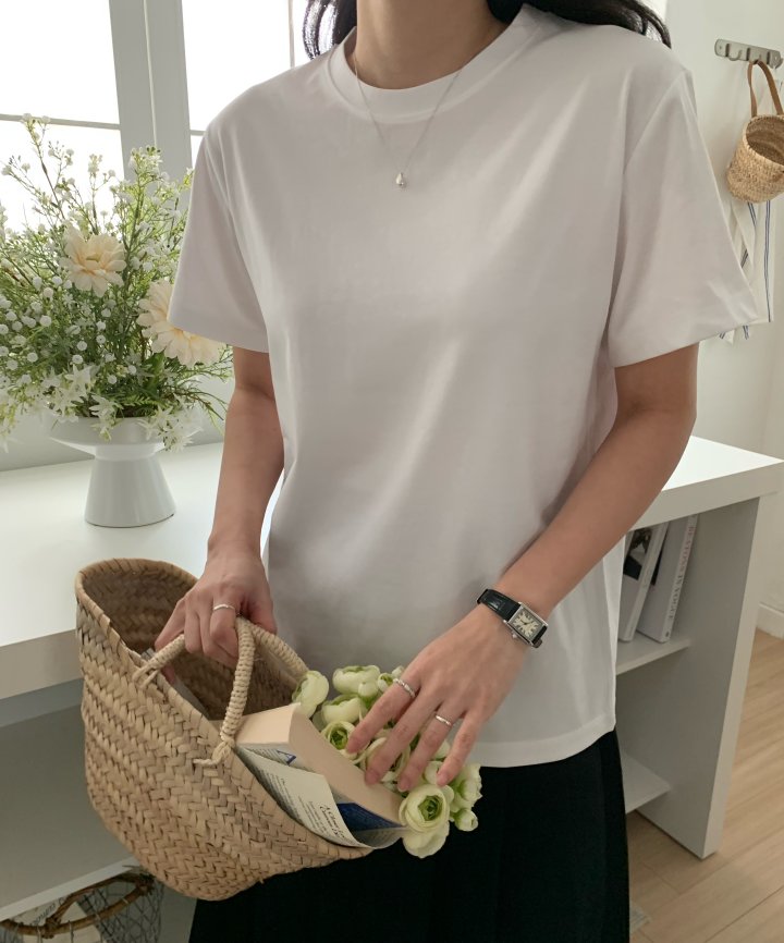 Allu - Korean Women Fashion - #momslook - Silket Urban Short Sleeve Tee - 7