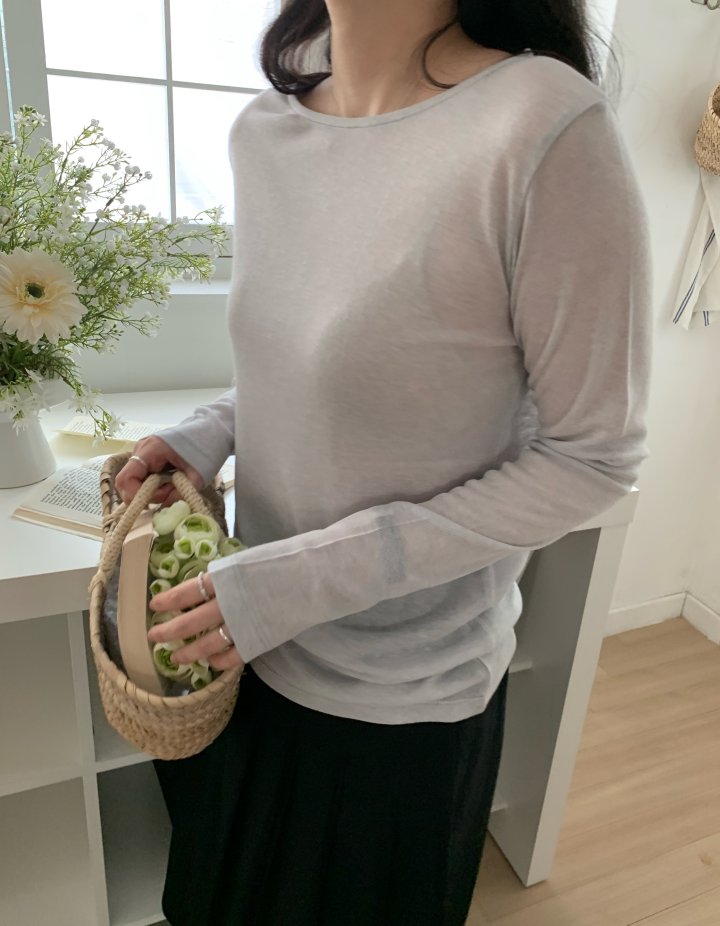 Allu - Korean Women Fashion - #womensfashion - Tencel Huraise Tee - 4