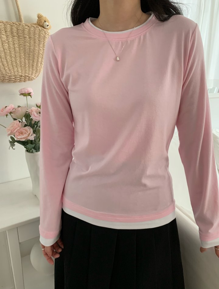 Allu - Korean Women Fashion - #momslook - Double Layered Tee - 7