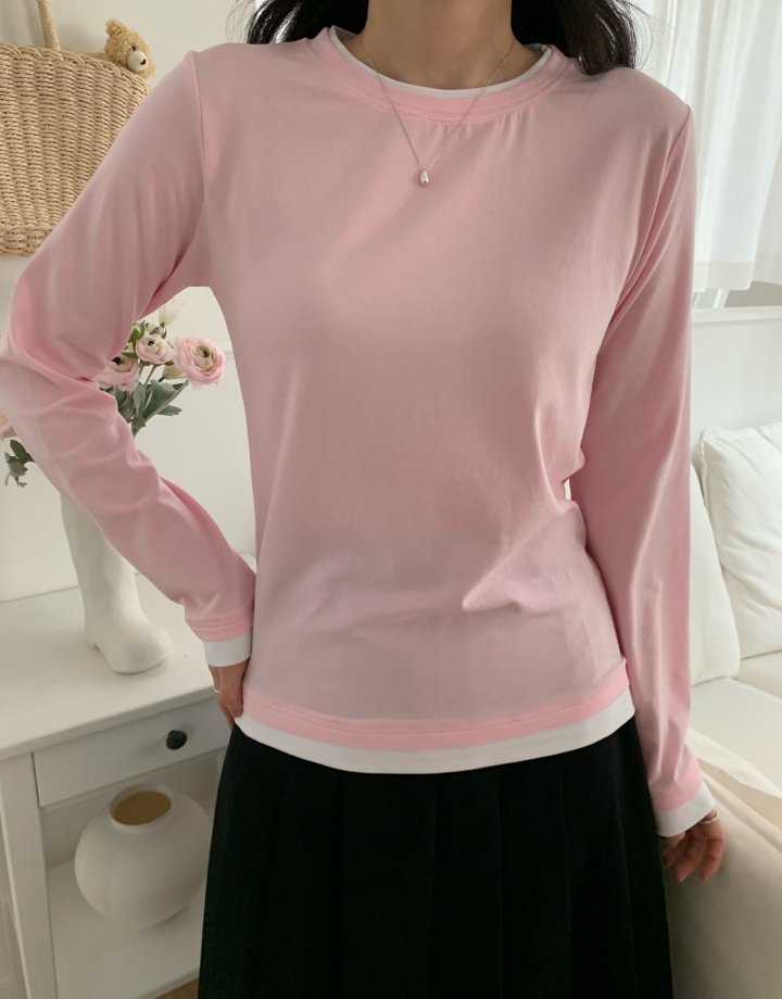 Allu - Korean Women Fashion - #momslook - Double Layered Tee - 9