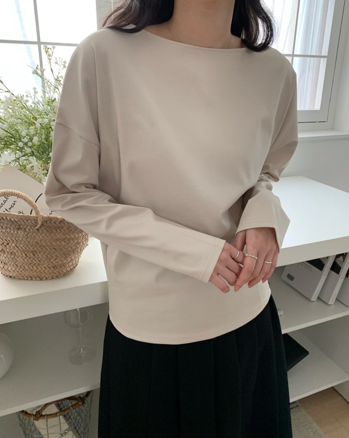 Allu - Korean Women Fashion - #momslook - Nouveau Boat Neck Tee - 12