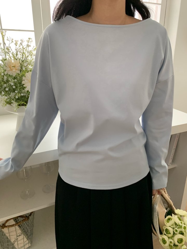 Allu - Korean Women Fashion - #momslook - Nouveau Boat Neck Tee - 6
