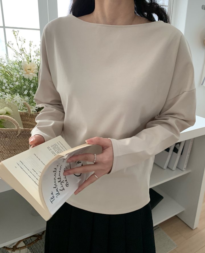Allu - Korean Women Fashion - #momslook - Nouveau Boat Neck Tee - 8