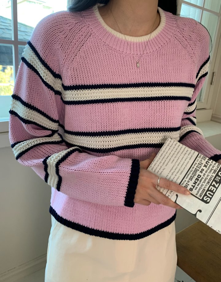 Allu - Korean Women Fashion - #momslook - Pure Stripe Knit - 8