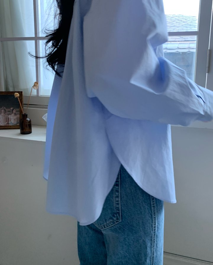 Allu - Korean Women Fashion - #momslook - Spring Double Slit Shirt - 3