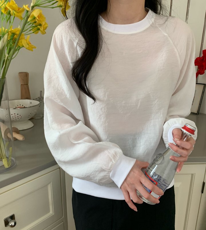 Allu - Korean Women Fashion - #momslook - Raglan Sweatshirt Blouse - 10