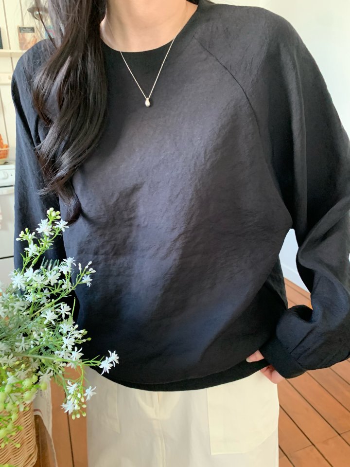 Allu - Korean Women Fashion - #momslook - Raglan Sweatshirt Blouse - 12