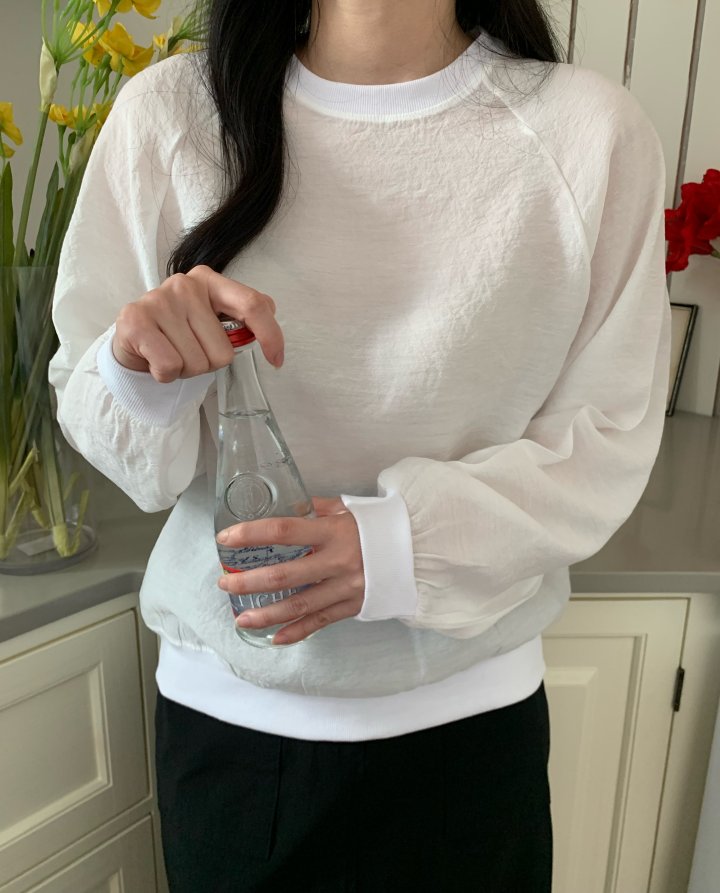 Allu - Korean Women Fashion - #momslook - Raglan Sweatshirt Blouse - 8