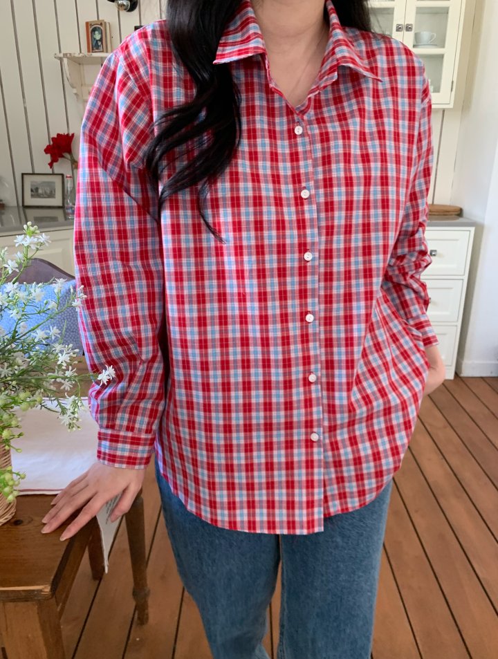 Allu - Korean Women Fashion - #pursuepretty - Paul Check Shirt - 3
