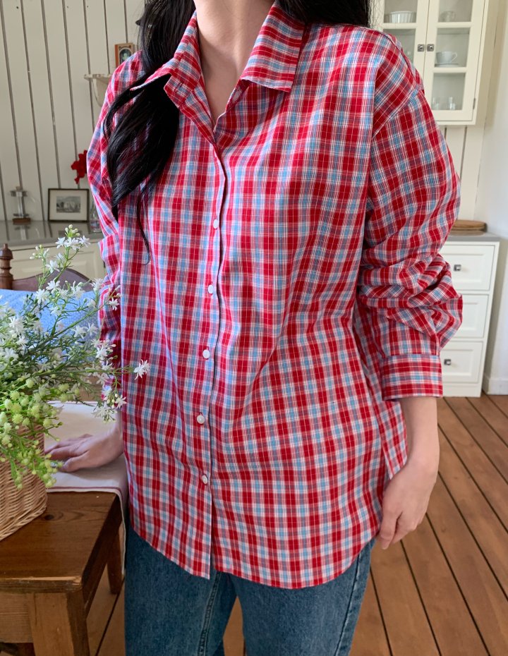 Allu - Korean Women Fashion - #pursuepretty - Paul Check Shirt - 4