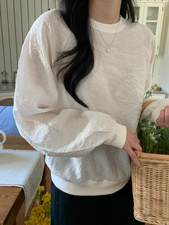 Allu - Korean Women Fashion - #restrostyle - Raglan Sweatshirt Blouse - 3