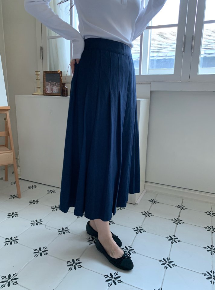Allu - Korean Women Fashion - #shopsmall - Denim Pleated Skirt - 10