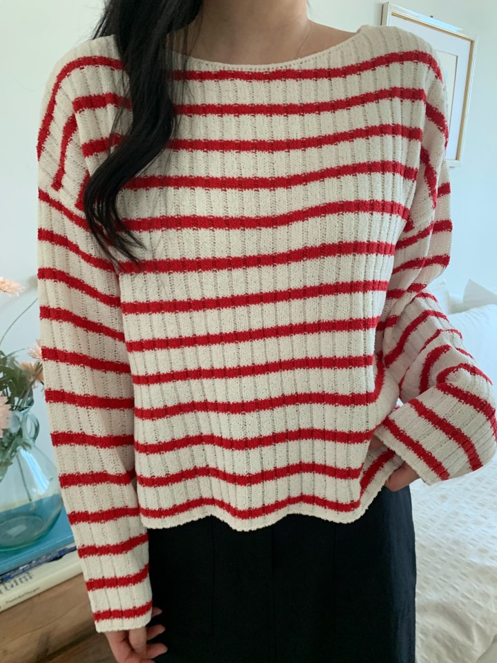 Allu - Korean Women Fashion - #shopsmall - Vivi Stripe Knit - 7