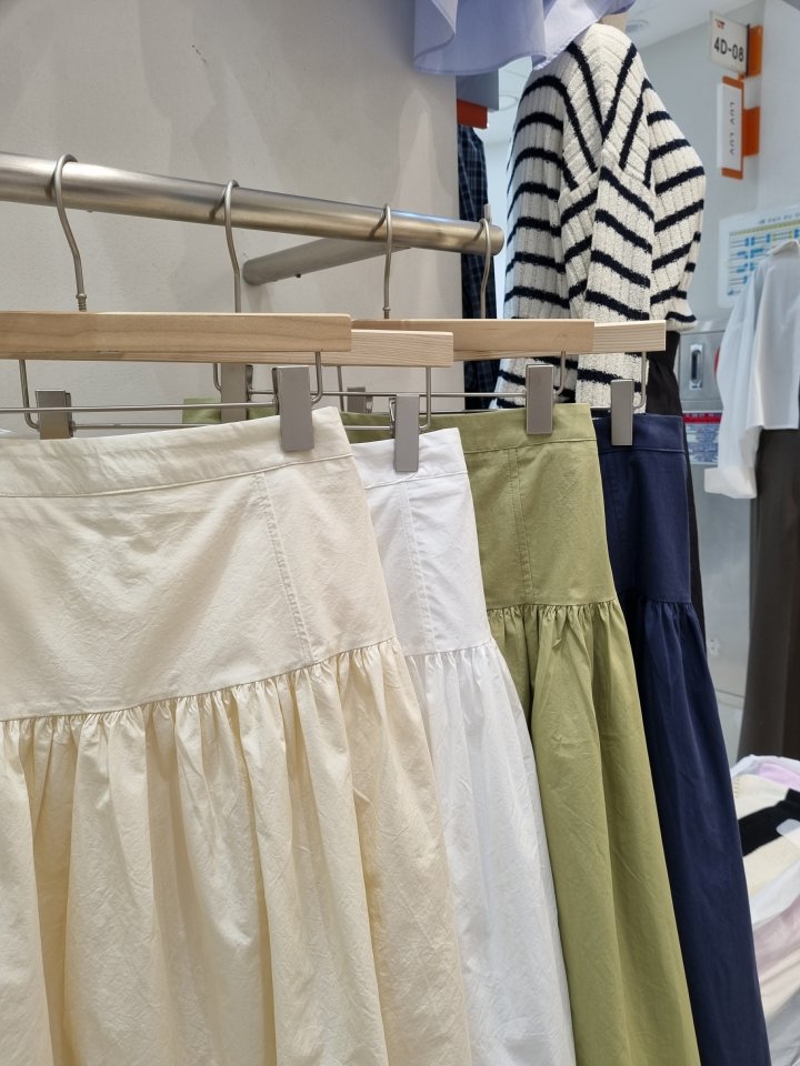 Allu - Korean Women Fashion - #shopsmall - Line Shirring Skirt - 2