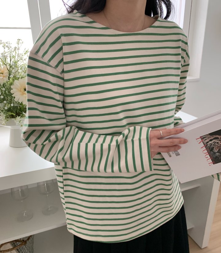 Allu - Korean Women Fashion - #thatsdarling - Spring Saint Stripe Tee
