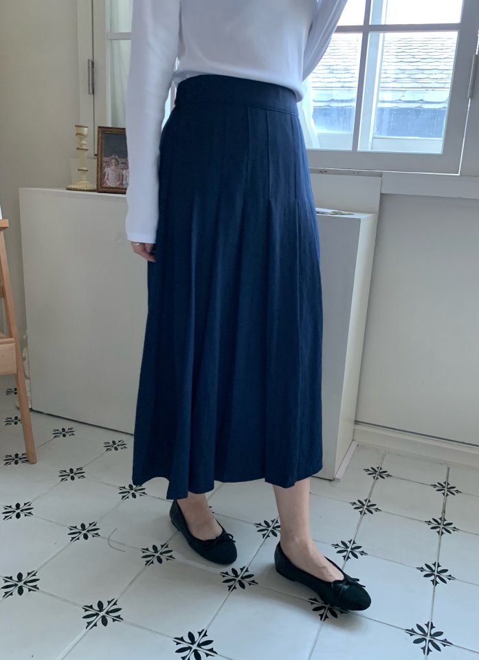 Allu - Korean Women Fashion - #thatsdarling - Denim Pleated Skirt - 11