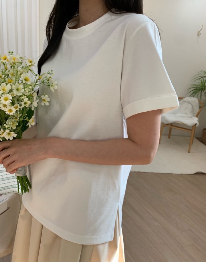 Allu - Korean Women Fashion - #thatsdarling - Ponte Roll-Up Tee - 10