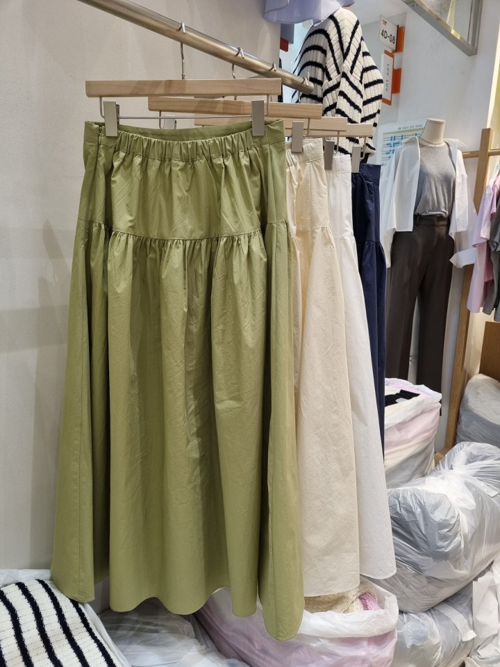 Allu - Korean Women Fashion - #thatsdarling - Line Shirring Skirt - 3