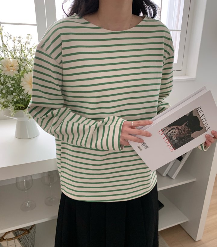Allu - Korean Women Fashion - #thelittlethings - Spring Saint Stripe Tee - 2