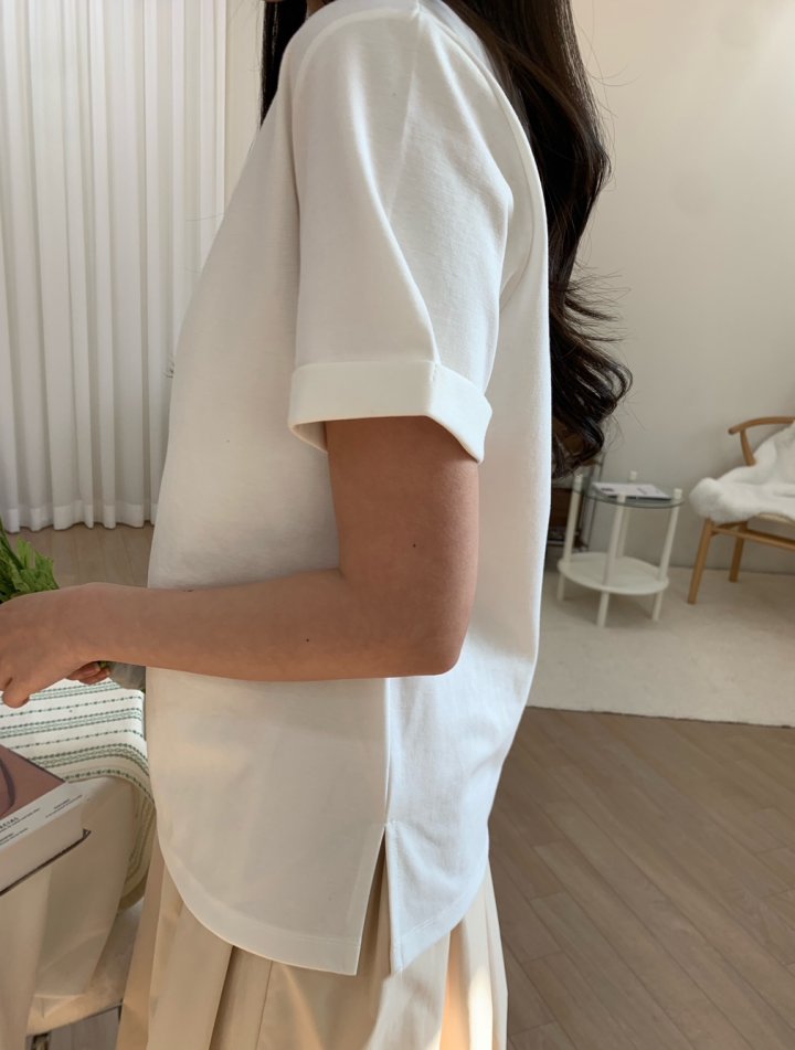 Allu - Korean Women Fashion - #thelittlethings - Ponte Roll-Up Tee - 11