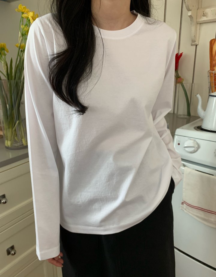 Allu - Korean Women Fashion - #thelittlethings - All-Day Silket Long Sleeve Tee - 6