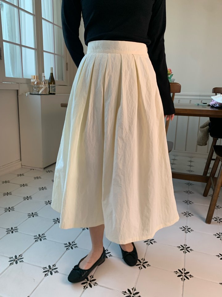 Allu - Korean Women Fashion - #vintageinspired - Crispy Ob Skirt - 6
