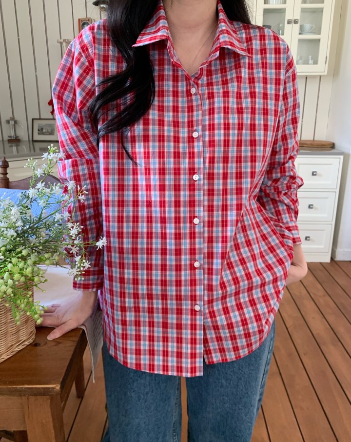 Allu - Korean Women Fashion - #vintagekidsstyle - Paul Check Shirt - 2