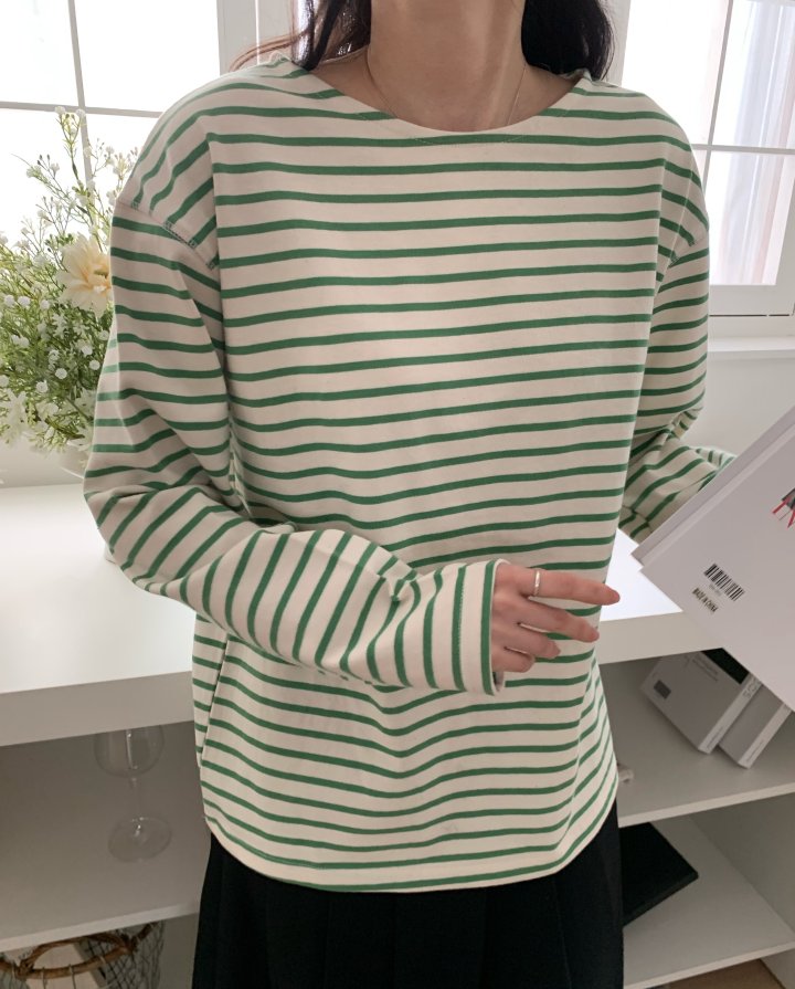 Allu - Korean Women Fashion - #momslook - Spring Saint Stripe Tee - 4