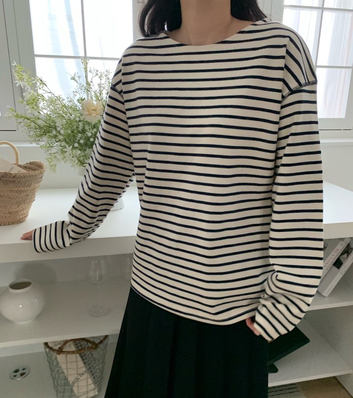 Allu - Korean Women Fashion - #womensfashion - Spring Saint Stripe Tee - 8