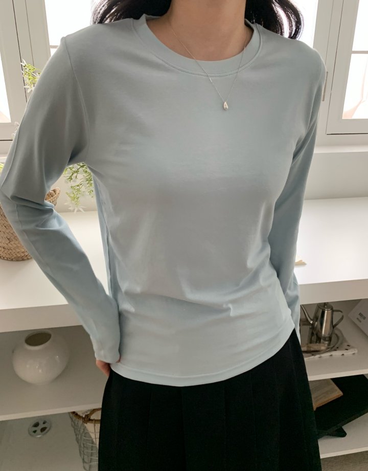 Allu - Korean Women Fashion - #womensfashion - Mochi Long Sleeve Tee - 3