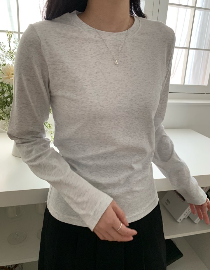 Allu - Korean Women Fashion - #womensfashion - Mochi Long Sleeve Tee - 7