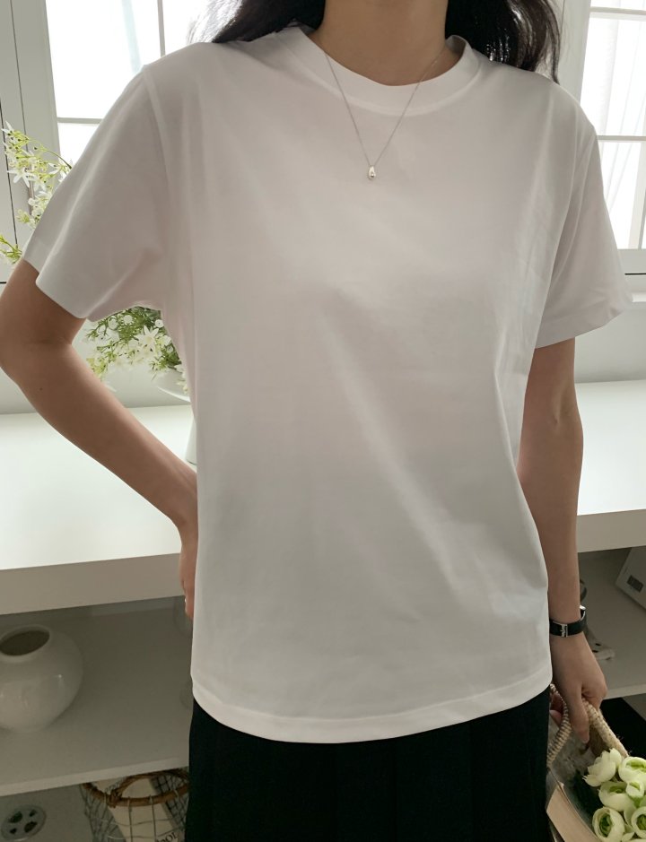 Allu - Korean Women Fashion - #womensfashion - Silket Urban Short Sleeve Tee - 10