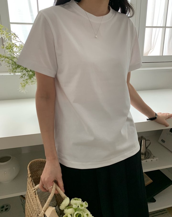 Allu - Korean Women Fashion - #womensfashion - Silket Urban Short Sleeve Tee - 12