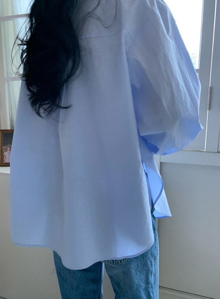 Allu - Korean Women Fashion - #momslook - Spring Double Slit Shirt - 4