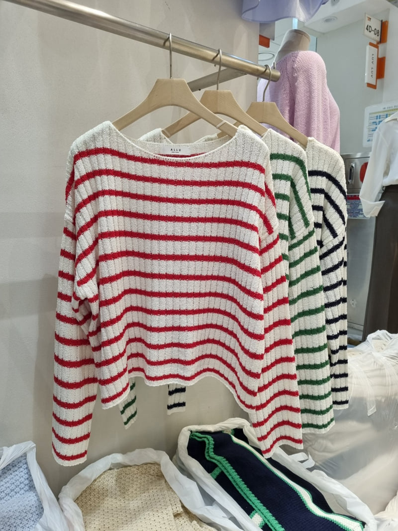 Allu - Korean Women Fashion - #womensfashion - Vivi Stripe Knit